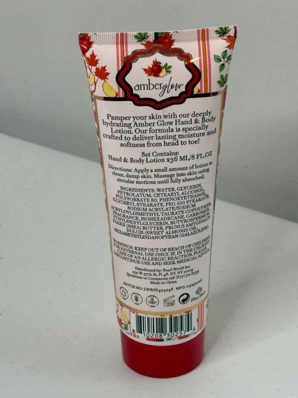 Amber Glow Apple Orchard Moisturizing Hand & Body Lotion 8 oz New